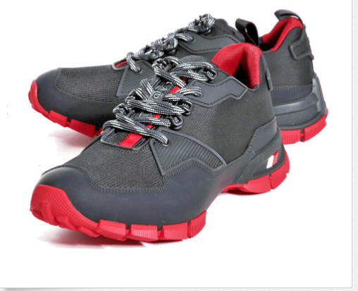 Prada Men's Black And Red Sneakers Size 